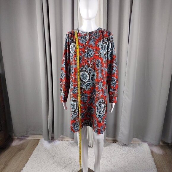 Ann Taylor Loft Women's Multi Color Half Button Front Shift Dress Shirt Size M - Picture 5 of 12